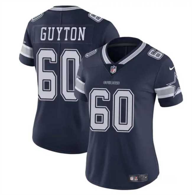 Women%27s Dallas Cowboys #60 Tyler Guyton Navy 2024 Draft Vapor Limited Stitched Jersey Dzhi->women nfl jersey->Women Jersey